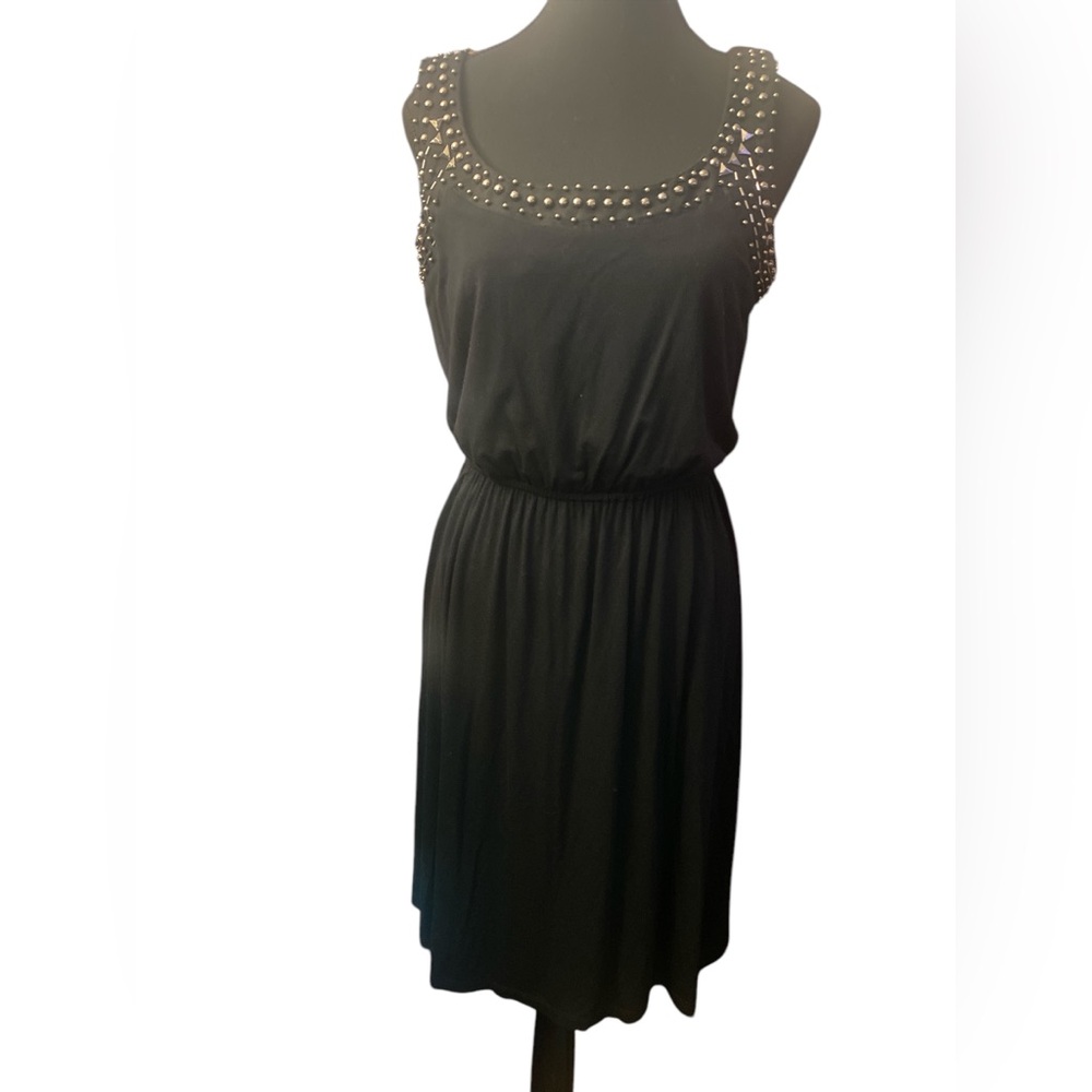 AB Studio Elegant Black Studded Dress NWT S